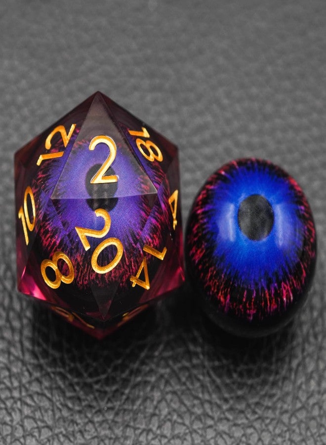 Maywin Dungeons and Dragons DND Dice D20, Liquid Core Dice Set D&D 33MM Oversized D20 Single Sharp Edge Resin dice with Gift Case, Polyhedral Dice for Role Playing Game - Image 2